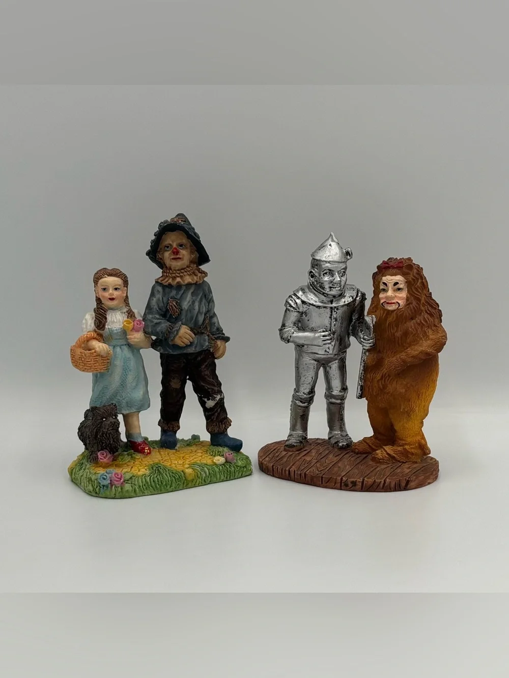 RARE Vintage Wizard Of Oz Dorthy Scarecrow Toto Tin Man Lion Ceramic Toy Lot